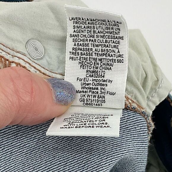 Free People Great Heights Skinny Frayed Hem Jeans Women 24 Medium Wash Stretch - Picture 8 of 8